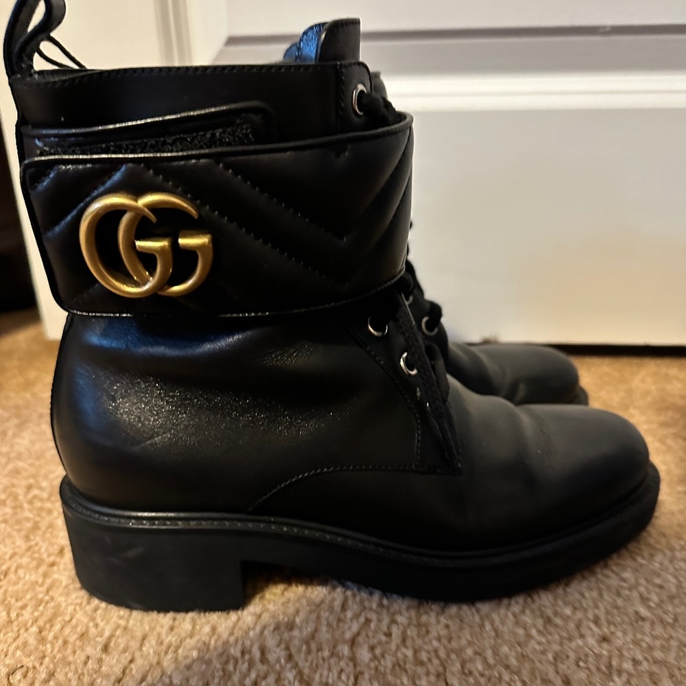 Gucci double G combat boots